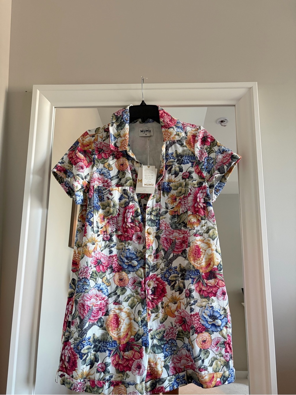 Show Me Your MuMu Multicolor Floral Button-Front romper - Picture 5 of 7